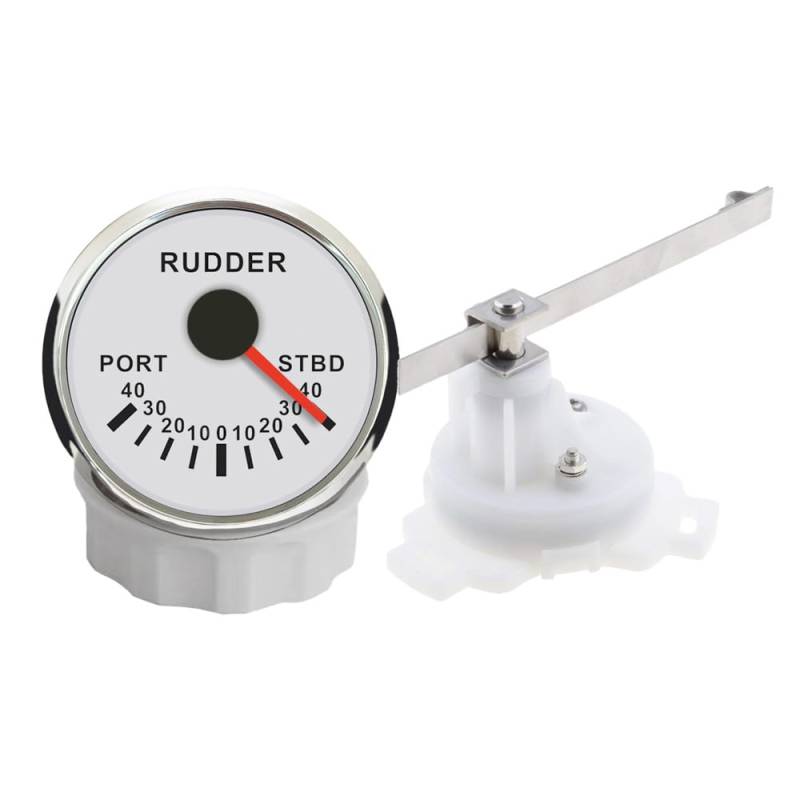 ELING 52MM Ruderwinkelanzeige Messgerät mit Ruderwinkelsensor 0-190 Ohm mit 7 Farben Hintergrundbeleuchtung 12V 24 Volt für Schiffe Schnellboote von ELING