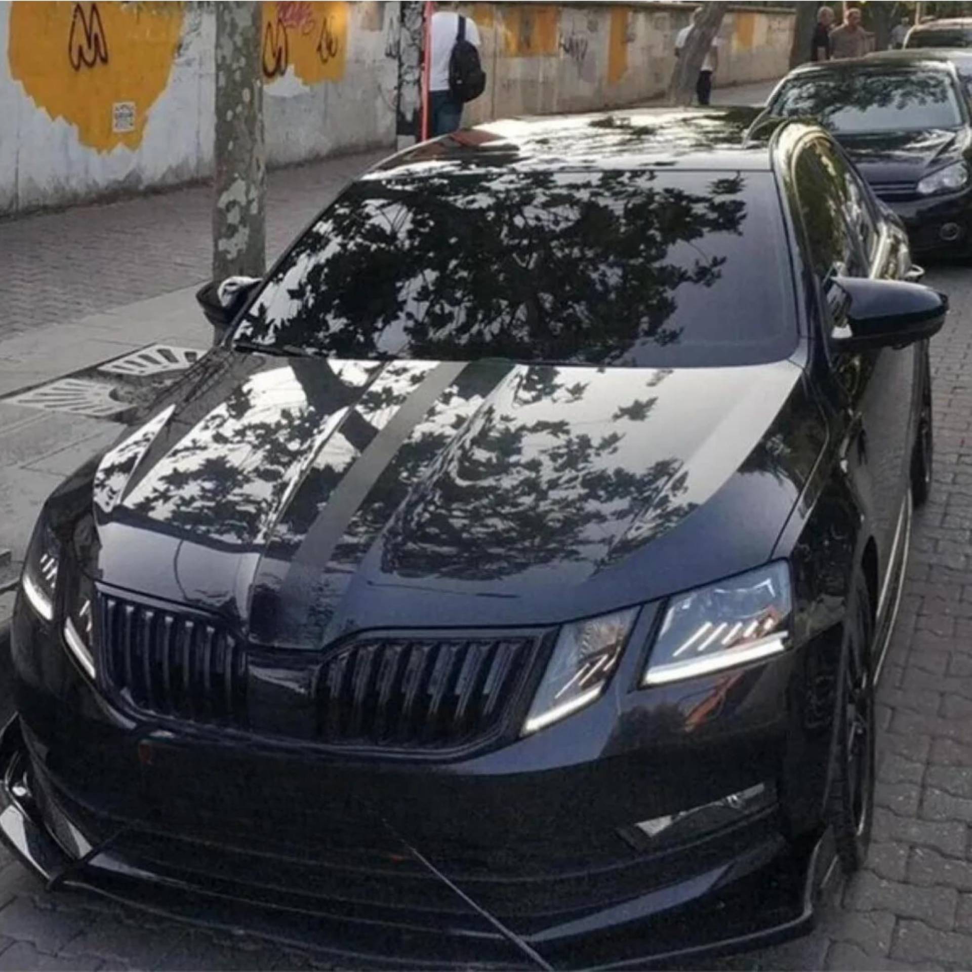 ELIT TUNING STORE Frontstoßstangen-Lippe für Skoda Octavia, Karosserie-Set, 6 Farben, Autozubehör, Spoiler, Splitter, Diffusor, Klappe, Sportstoßstange, Außenteile (Silber) von ELIT TUNING STORE