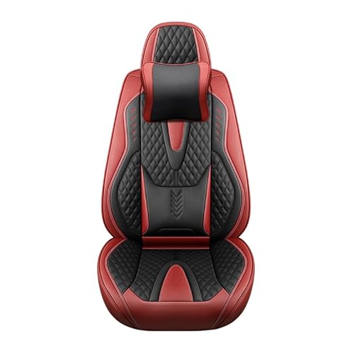 ELLIAT Komplettset Autositzbezüge für Audi A3 Sportback Hatchback 2002-2020,Leder Wasserdichter Universal Set Schwarz und Rot von ELLIAT