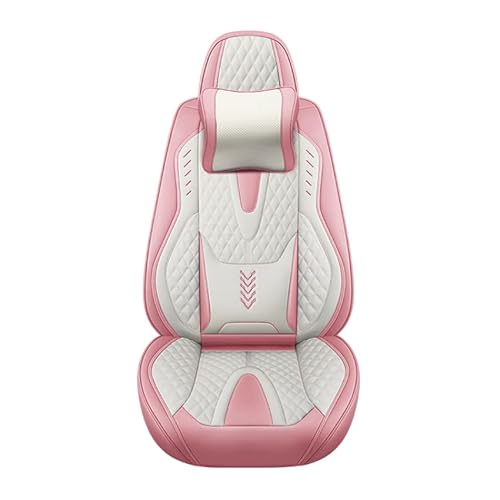 ELLIAT Komplettset Autositzbezüge für Renault Captur Ii 2019 2020 2021 2022 2023,Leder Wasserdichter Universal Set Rosa von ELLIAT