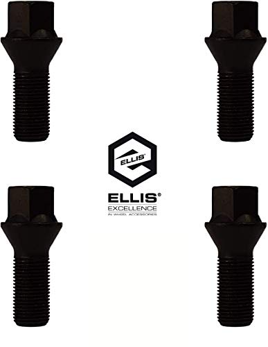 ELLIS B175B M14 x 1,25, 28 mm Gewinde, konische Radschrauben, kompatibel mit Mini, BMW und mehr (4) von ELLIS