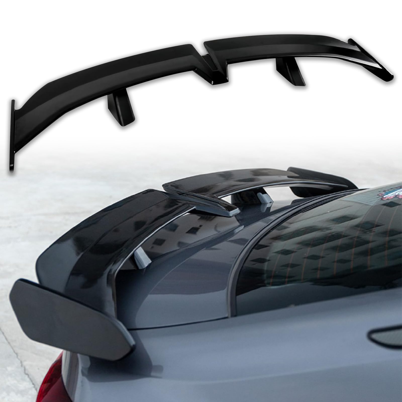 140 cm GT-Style Heckspoiler aus ABS, Rennspoiler für Abarth 595 Competizione 2012-2023 Verstellbarer Flügelspoiler, Kofferraumspoiler Auto Spoiler Heckflügel,A Glossy Black 140 cm GT-Style Heckspoiler aus ABS, Rennspoiler für Abarth 595 Competizione 2012-2023 Verstellbarer Flügelspoiler, Kofferraumspoiler Auto Spoiler Heckflügel,A Glossy Black von ELNas