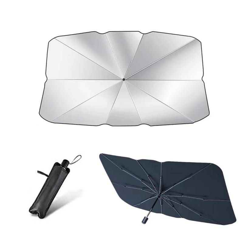 Auto Sonnenschutz Frontscheibe, 360° Rotations Auto Windschutzscheibe Sonnenschirm Regenschirm, Faltbares Einfache Lagerung, für BMW X2 X2M F39 18i 18d 20i 20d M35i 25d 25e,L 85 * 145cm von ELNas