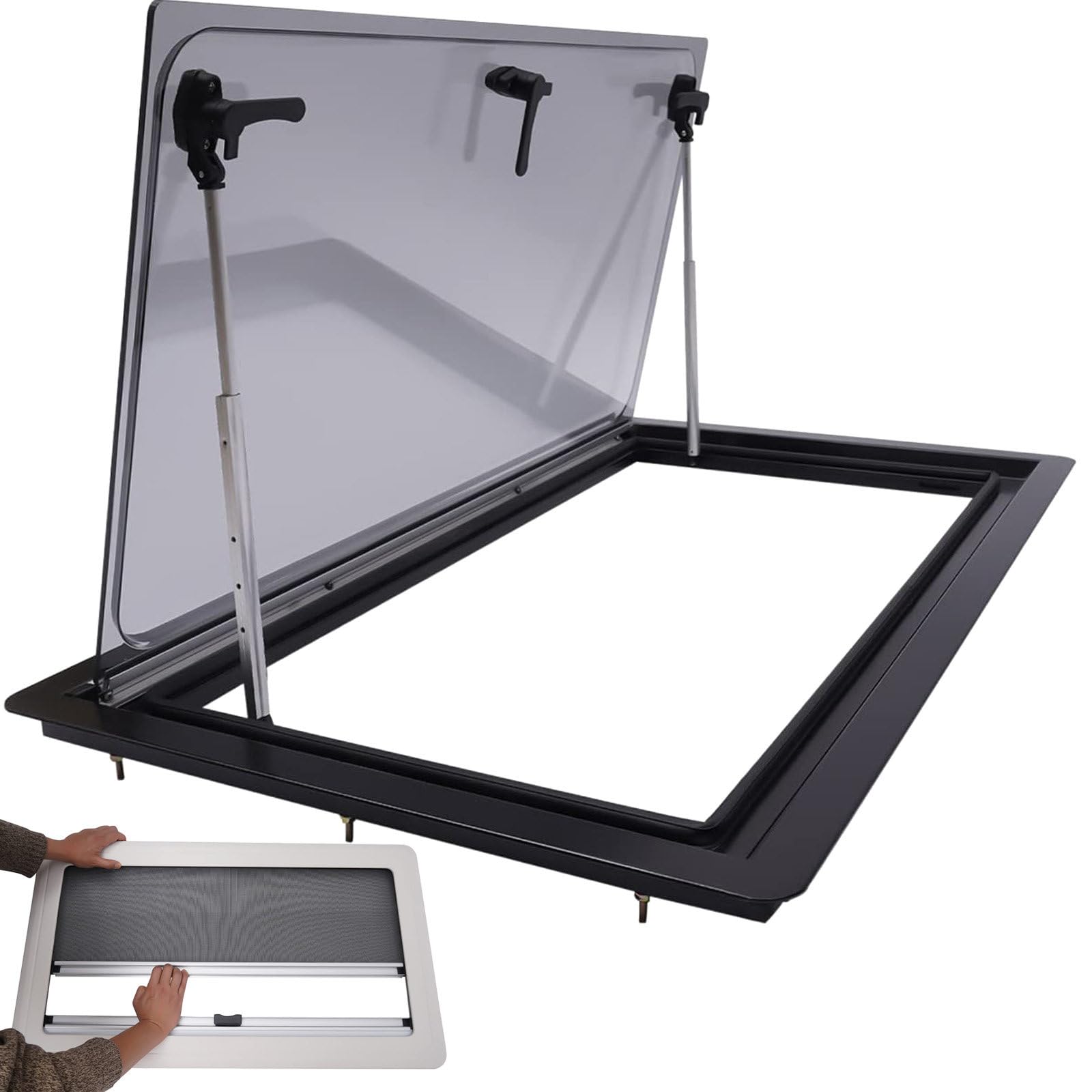 ELOMAS Wohnwagen Seitenfenster,Wohnmobilfenster mit integriertem Rollo und Fliegengitter,für Van Caravan Camper RV,70° Öffnungswinkel,700 * 550mm ELOMAS Wohnwagen Seitenfenster,Wohnmobilfenster mit integriertem Rollo und Fliegengitter,für Van Caravan Camper RV,70° Öffnungswinkel,700 * 550mm von ELOMAS