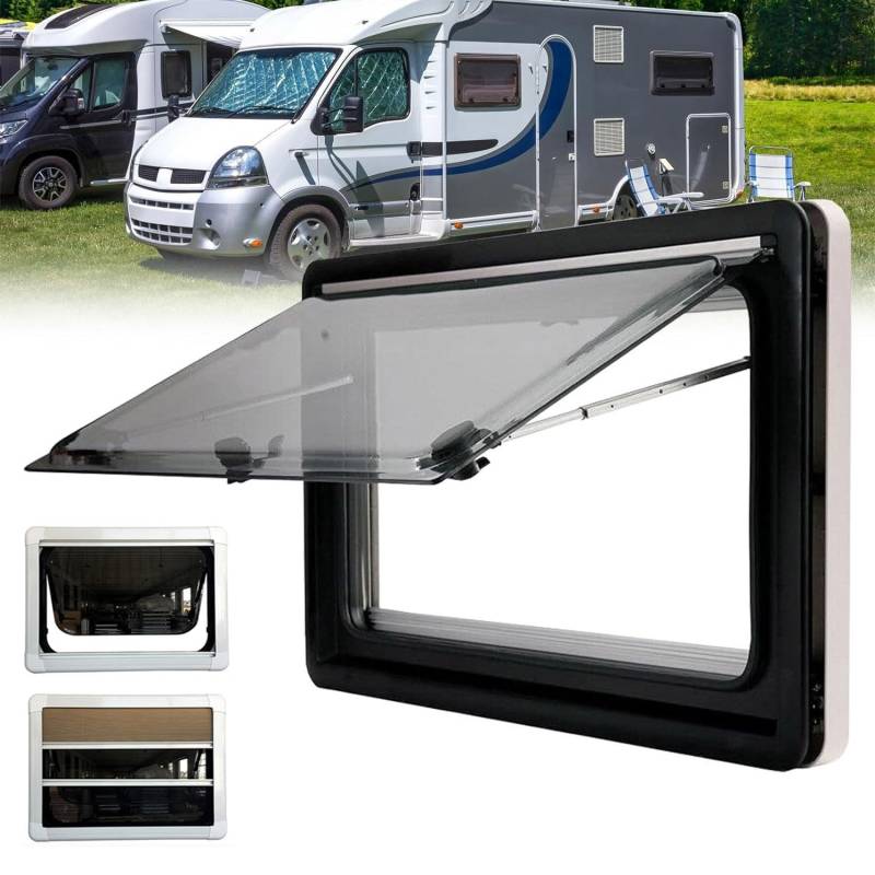ELUKHT Exit Window Camper Windows Replacement, Wallled Vent Luke Skylight for 30-80mm Camper Wall Door, Travel Trailer Exit Window, 80 * 45cm,90 * 90cm von ELUKHT