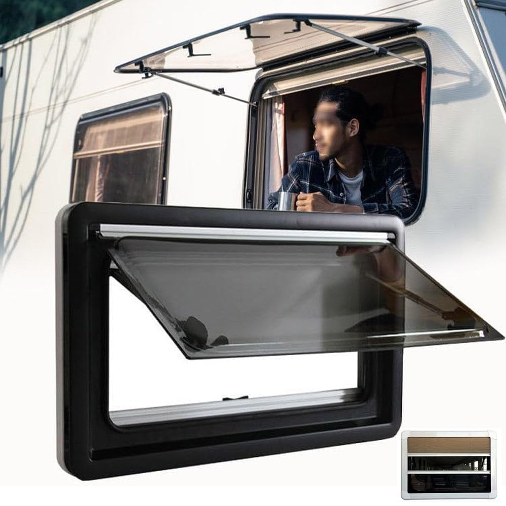 ELUKHT Fenster Camper Fenster mit Bildschirm Acrylglas Wohnwagen Wohnmobil Lüftungsfenster Camper Seitenfenster für Wohnwagen, Wohnmobil, Anhänger, Yacht, 60 x 50 cm, 100 x 50 cm ELUKHT Fenster Camper Fenster mit Bildschirm Acrylglas Wohnwagen Wohnmobil Lüftungsfenster Camper Seitenfenster für Wohnwagen, Wohnmobil, Anhänger, Yacht, 60 x 50 cm, 100 x 50 cm von ELUKHT