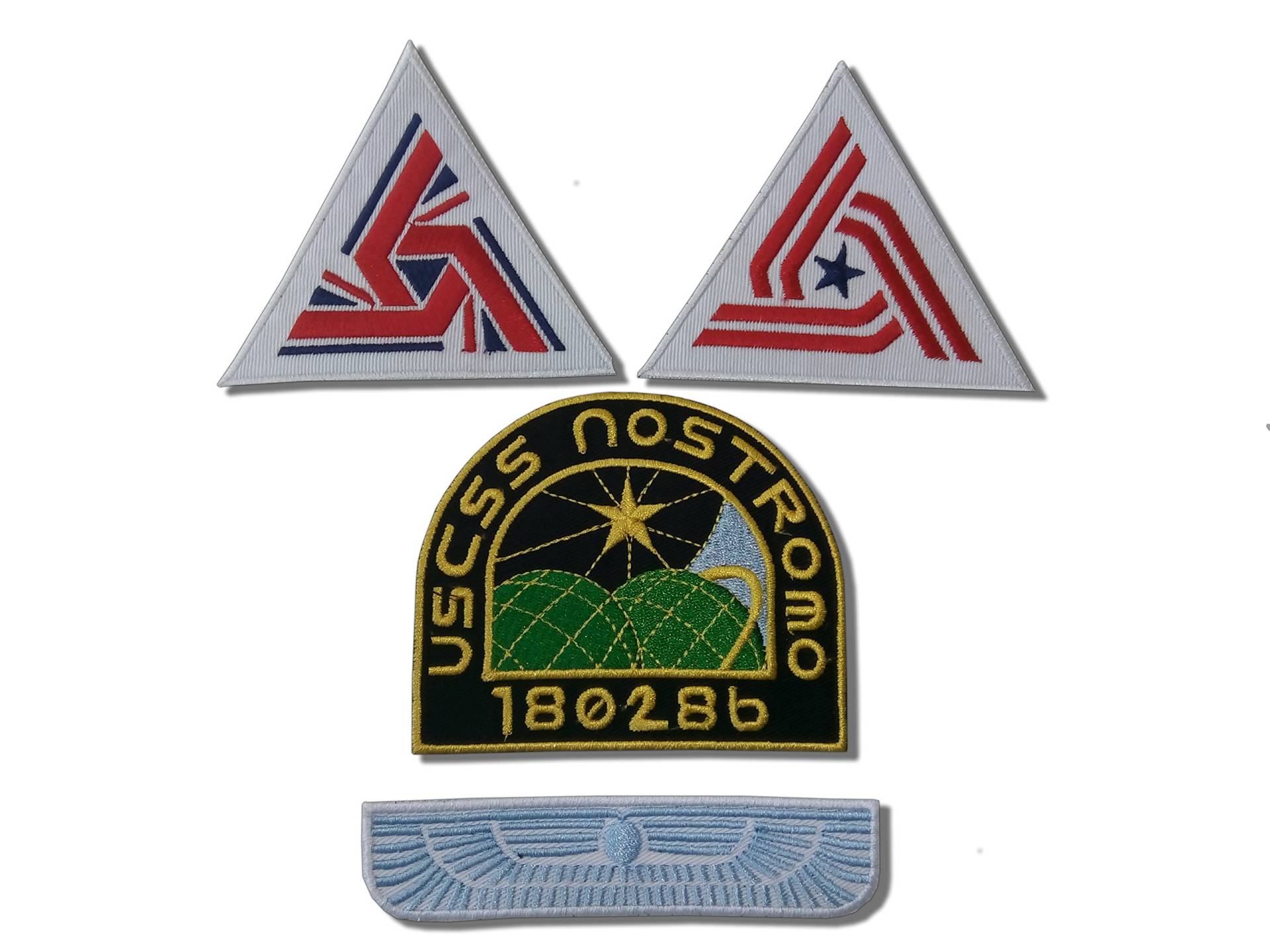 USCSS Nostromo Crew Patch-Set Set mit vier Bildschirmen Replica Patches von The Crew of The USCSS Nostromo in Alien (Alien1007) von EMBROIDERY KING