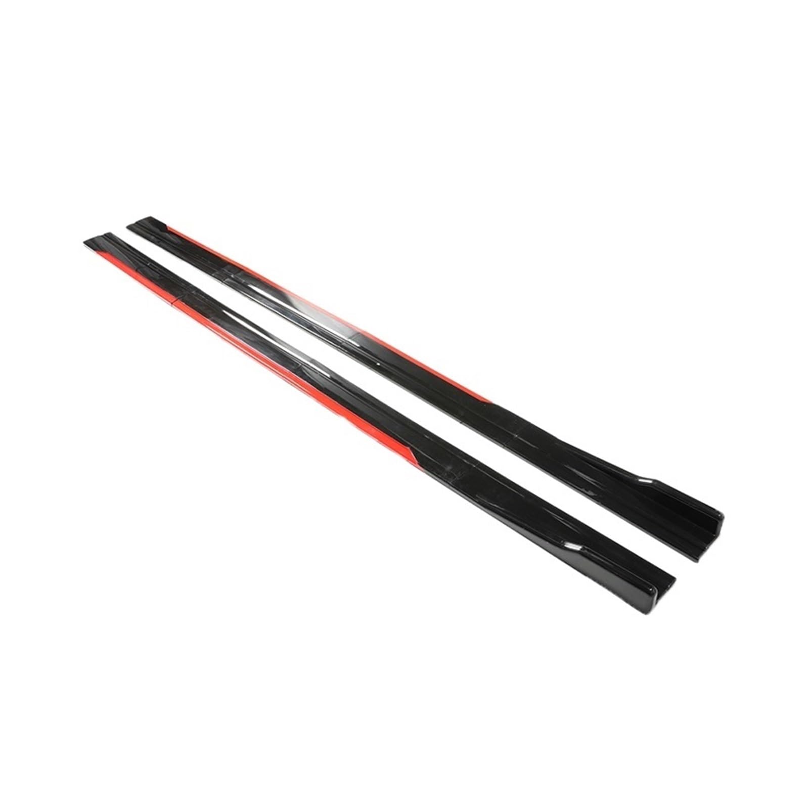 Seitenschweller Schweller Reparaturblech Für E39 E46 E53 E90 E92 E93 E60 E61 X5 Auto Seite Rock Einstellbare Bumper Modifiedextension Rocker Platte Lip Carbon Faser (Größe : 2.18m Red Black) von EMENAR