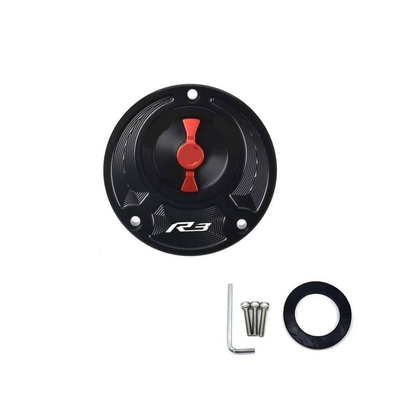 EMNZPSDZ Kompatibel mit R1M R1 R3 R15V3 R15M R15 V4 Keyless Motorrad Tankdeckel Abdeckung Aluminium Zubehör von EMNZPSDZ