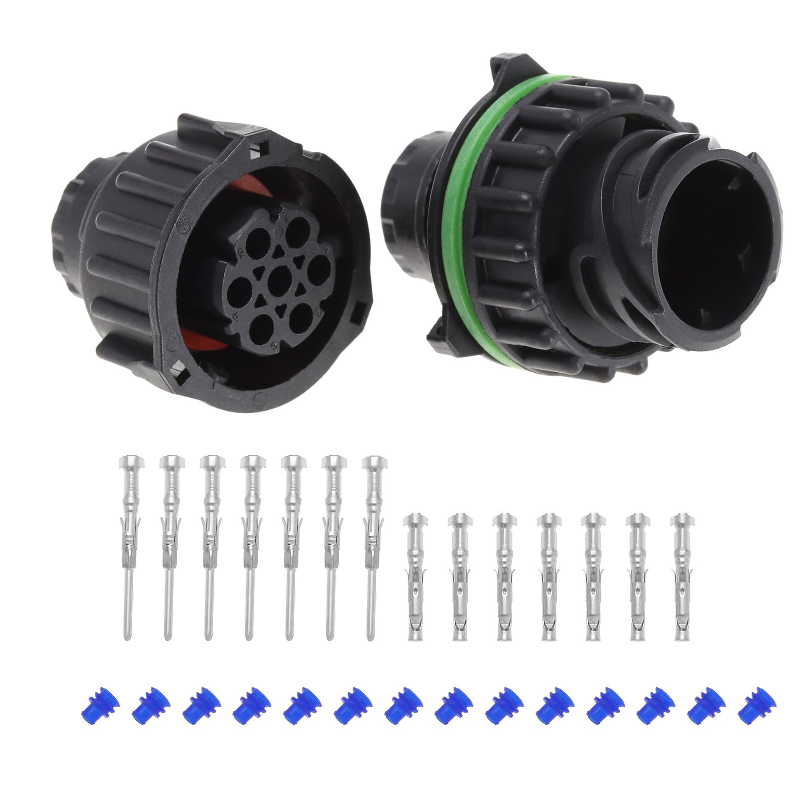 EMSea 1 Satz 7-poliger Kfz Sensor-Stecker Set 1718230-1 967650-1 828904-1 Elektrischer Anschlussstecker Runder Kabelbaumstecker für die Reparatur von Kabelverbindungen EMSea 1 Satz 7-poliger Kfz Sensor-Stecker Set 1718230-1 967650-1 828904-1 Elektrischer Anschlussstecker Runder Kabelbaumstecker für die Reparatur von Kabelverbindungen von EMSea