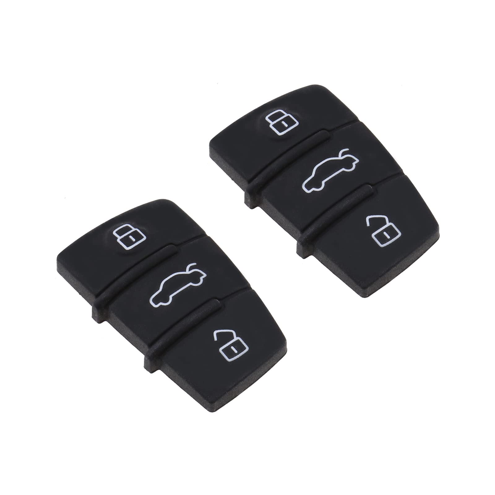 EMSea 2 x Auto Smart Funkschlüssel Gummi Pad Hülle Shell Cover 3 Tasten Key Protector Kompatibel mit Audi A1 A3 A4 A5 A6 A8 S3 S4 Q5 Q7 TT Q3 Fahrzeug Innenraum Zubehör Schwarz EMSea 2 x Auto Smart Funkschlüssel Gummi Pad Hülle Shell Cover 3 Tasten Key Protector Kompatibel mit Audi A1 A3 A4 A5 A6 A8 S3 S4 Q5 Q7 TT Q3 Fahrzeug Innenraum Zubehör Schwarz von EMSea