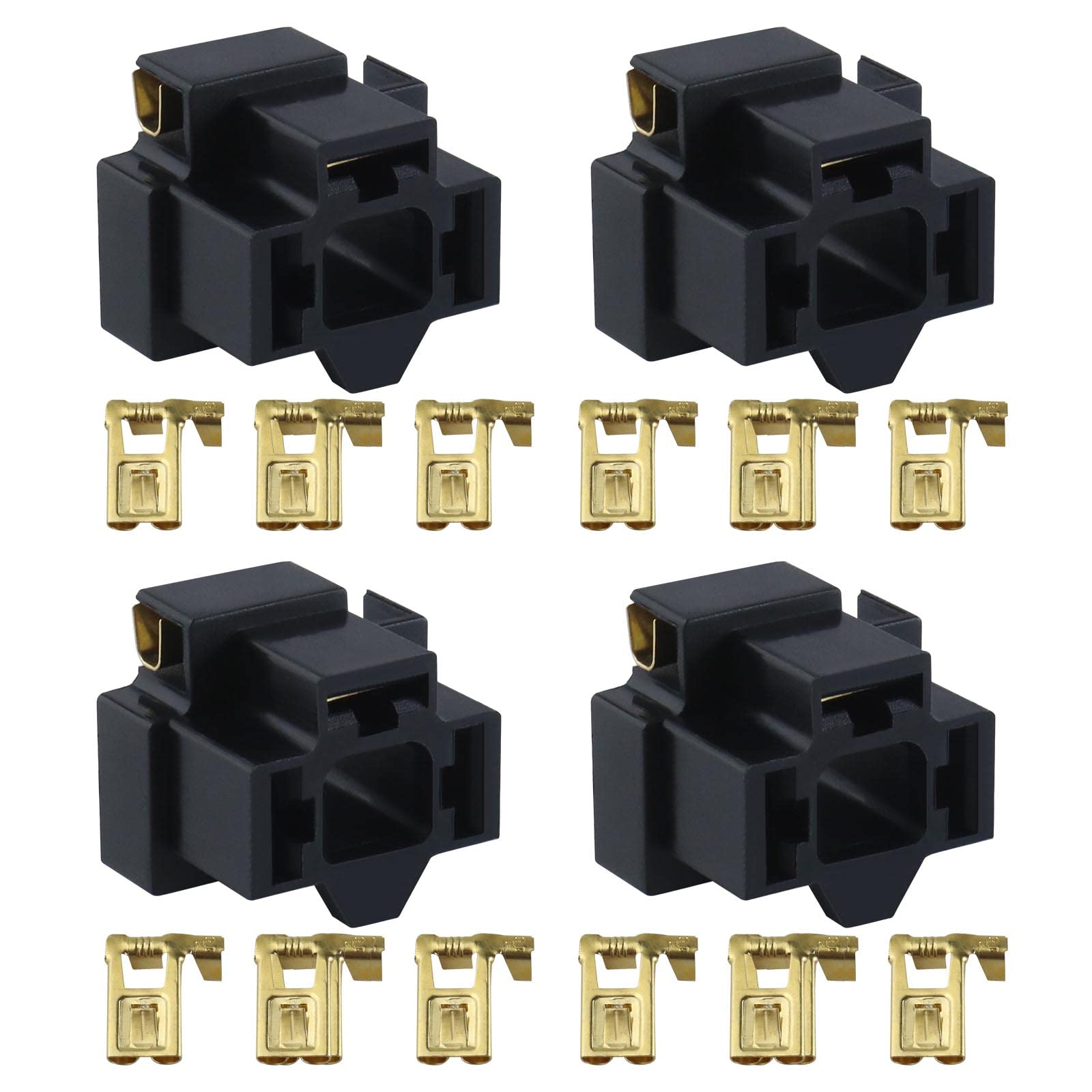EMSea 4 Stück Auto H4 3-Pin Scheinwerfer Stecker Ersatz mit Klemmen H4 Glühbirne Reparatur Halter Stecker 12V EMSea 4 Stück Auto H4 3-Pin Scheinwerfer Stecker Ersatz mit Klemmen H4 Glühbirne Reparatur Halter Stecker 12V von EMSea