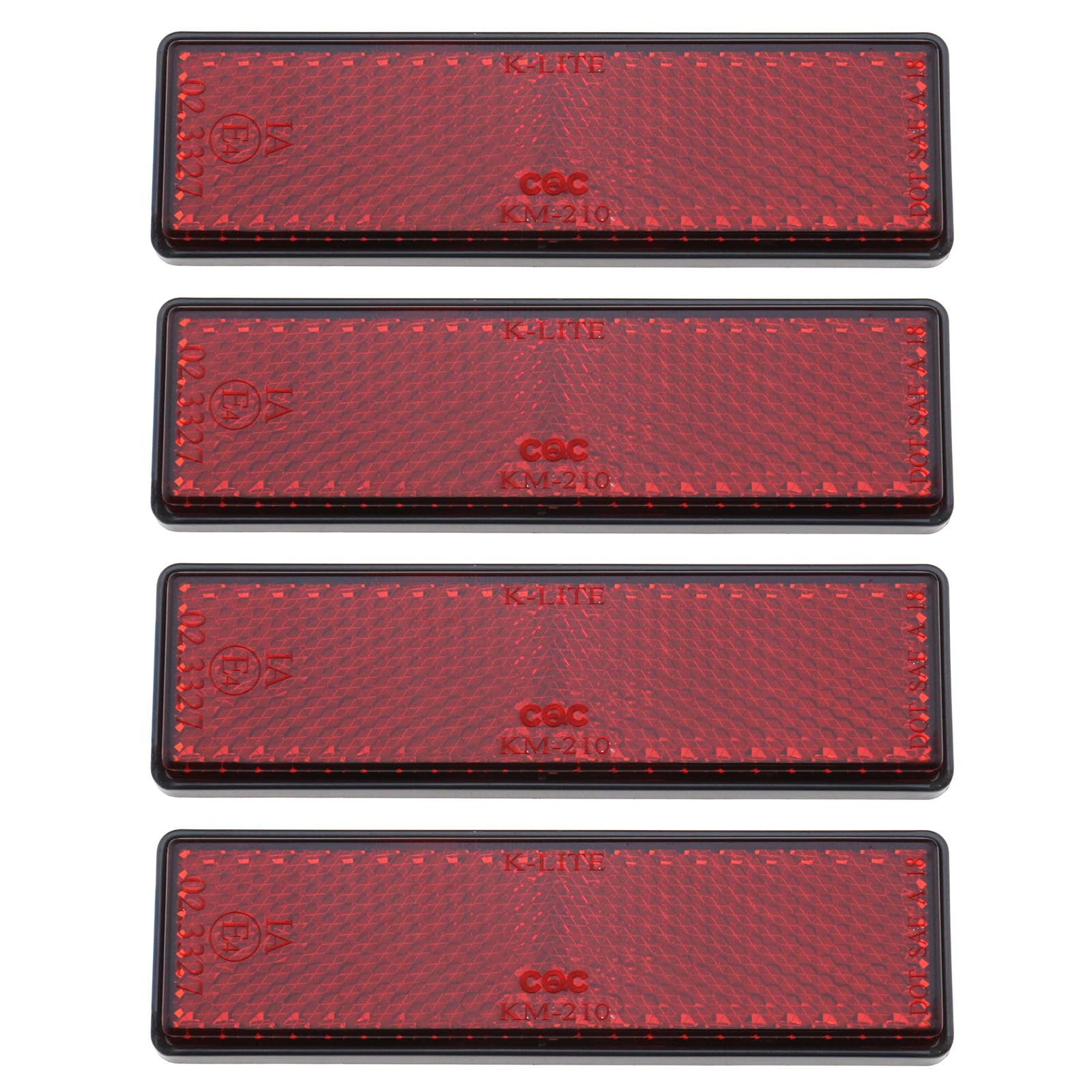 EMSea 4 Stück Motorrad Reflektoren Rot Selbstklebend Kunststoff Sicherheit Warnung Reflektierende Aufkleber 94 mm x 27 mm x 9 mm für Auto Motorrad Wohnwagen Anhänger Elektroroller EMSea 4 Stück Motorrad Reflektoren Rot Selbstklebend Kunststoff Sicherheit Warnung Reflektierende Aufkleber 94 mm x 27 mm x 9 mm für Auto Motorrad Wohnwagen Anhänger Elektroroller von EMSea