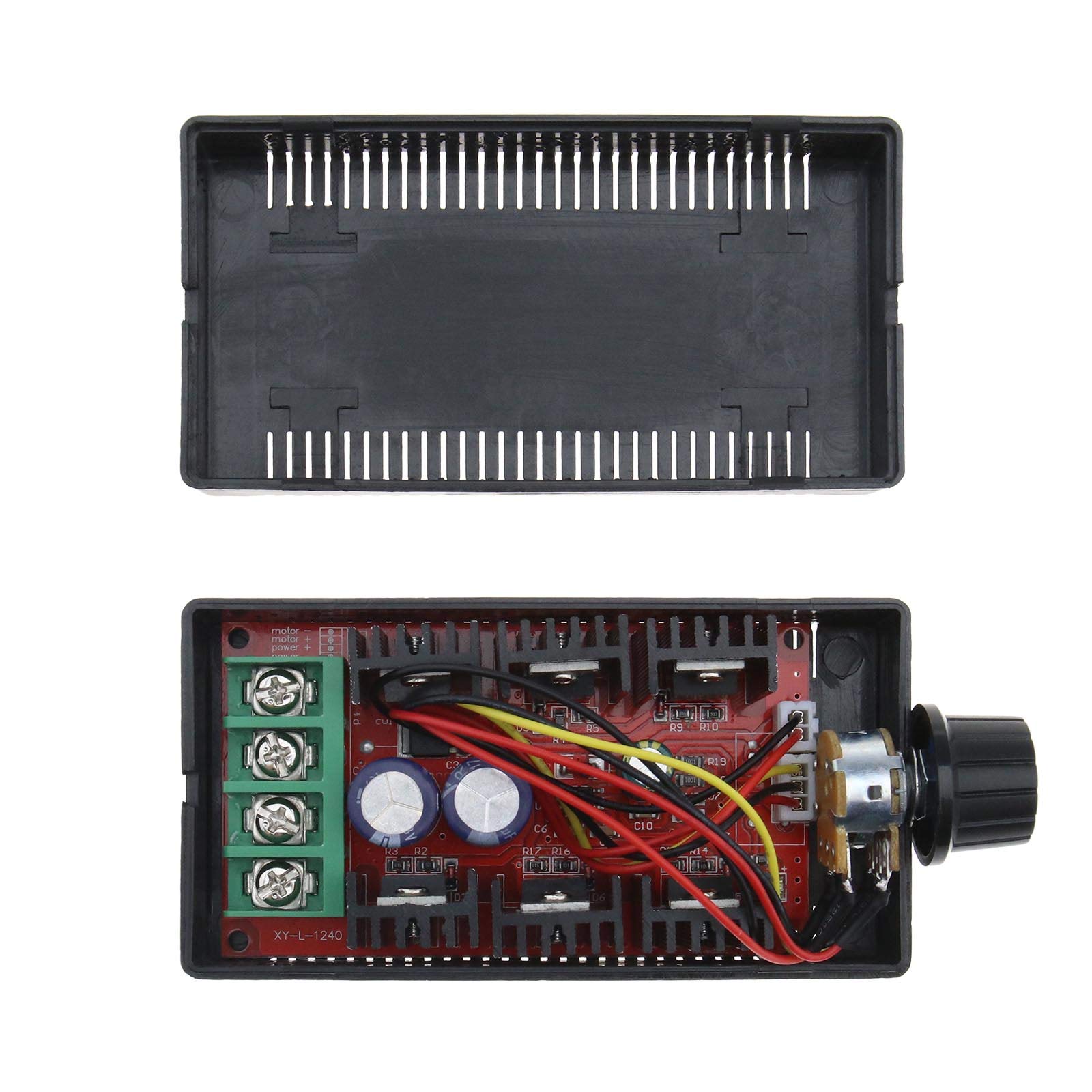 EMSea 1 x PWM DC Motor Drehzahlregler Schalter HHO Controller Regler 9–50 V 40 A 2000 W mit Gehäuse für DC Leuchtmittel Dimmen EMSea 1 x PWM DC Motor Drehzahlregler Schalter HHO Controller Regler 9–50 V 40 A 2000 W mit Gehäuse für DC Leuchtmittel Dimmen von EMSea
