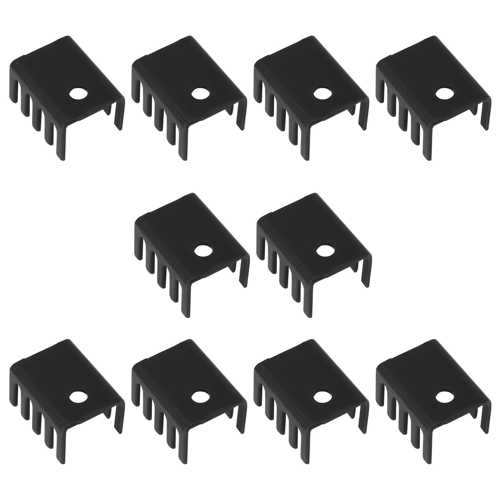 EMSea 10 Stück TO220 Transistor-Kühlkörper-Installationssatz aus Aluminiumlegierung 19 X 14 X 10 Mm Öffnung 3 Mm Geeignet für Spannungsreglertransistoren Schwarz EMSea 10 Stück TO220 Transistor-Kühlkörper-Installationssatz aus Aluminiumlegierung 19 X 14 X 10 Mm Öffnung 3 Mm Geeignet für Spannungsreglertransistoren Schwarz von EMSea