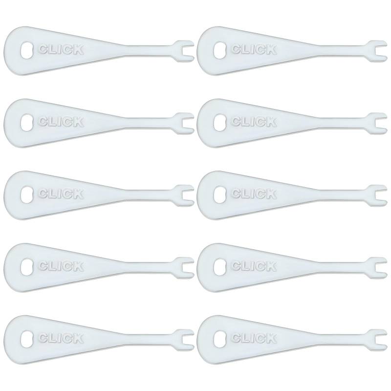 EMSea 10 Stück Testfischschlüssel Notlichtgitterschalter Ersatz-Testschlüssel Kompatibel mit Crabtree Kompatibel mit MK 50 Mm X 14 Mm Metall-Testschlüssel von EMSea