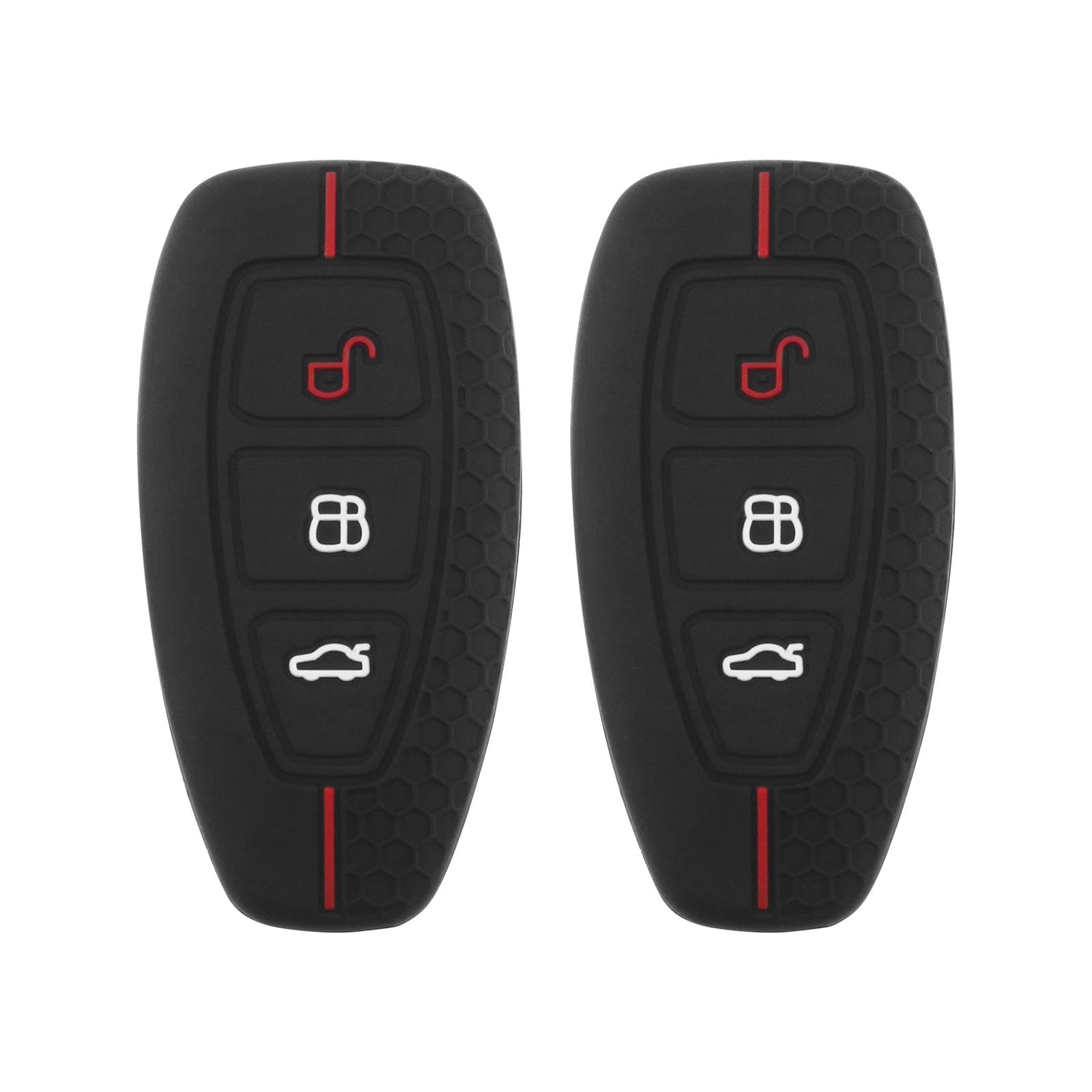 EMSea 2stk 3-Tasten-Schlüsselschutz Schlüsselgehäuse Autoschlüssel Hülle Autoschlüsselschutz, Kompatibel mit Ford Focus, Kompatibel mit Ford Mondeo von EMSea