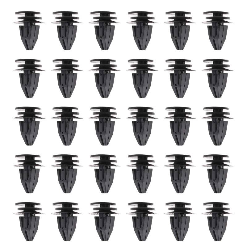 EMSea 30 x schwarze Kunststoff-Befestigungsclips für den Außenseitenschweller, kompatibel mit Mini R50 R53 R56 R57 R58 07131480419 von EMSea