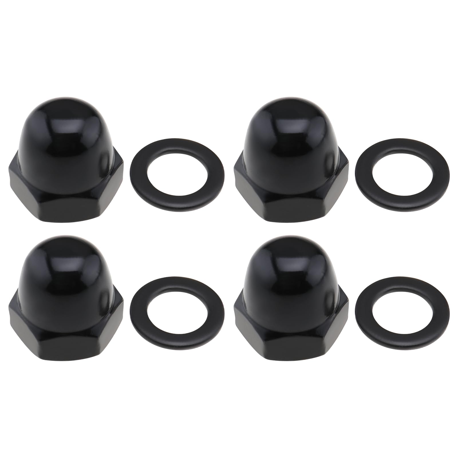 EMSea 4 Stück Schwarze Befestigungselemente aus Edelstahl 304 Kuppelmuttern Set M10 Sechskant Hutmuttern mit Dichtung Kompatibel mit Harley-Davidson EMSea 4 Stück Schwarze Befestigungselemente aus Edelstahl 304 Kuppelmuttern Set M10 Sechskant Hutmuttern mit Dichtung Kompatibel mit Harley-Davidson von EMSea