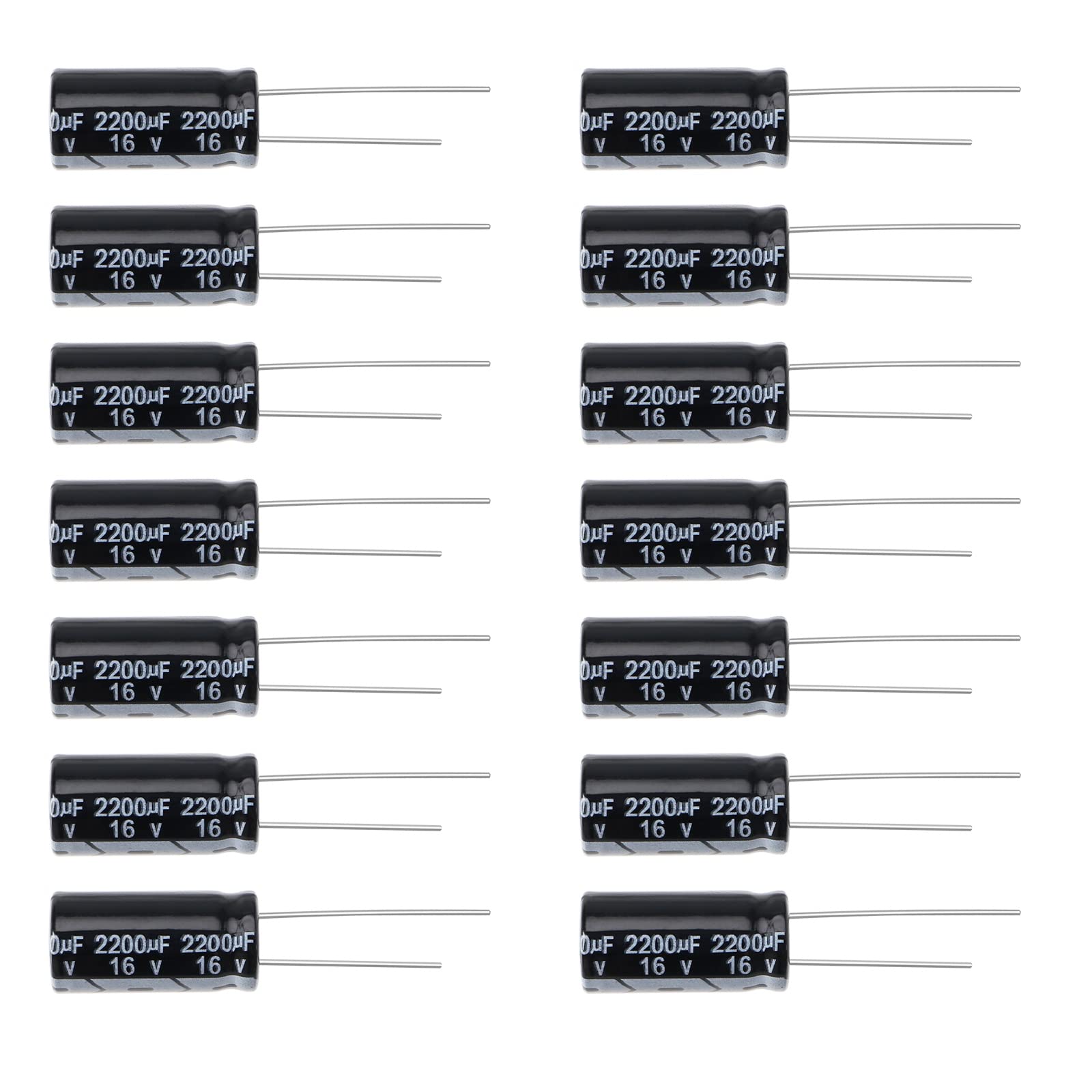 EMSea 40 Stück Elektrolytkondensatoren 2200uF 16V 105°C 10x20.5mm Aluminiumkondensator Radial Bedrahtet für Reparatur von LCD-Fernsehern LCD-Displays Motherboard Audiosystemen EMSea 40 Stück Elektrolytkondensatoren 2200uF 16V 105°C 10x20.5mm Aluminiumkondensator Radial Bedrahtet für Reparatur von LCD-Fernsehern LCD-Displays Motherboard Audiosystemen von EMSea