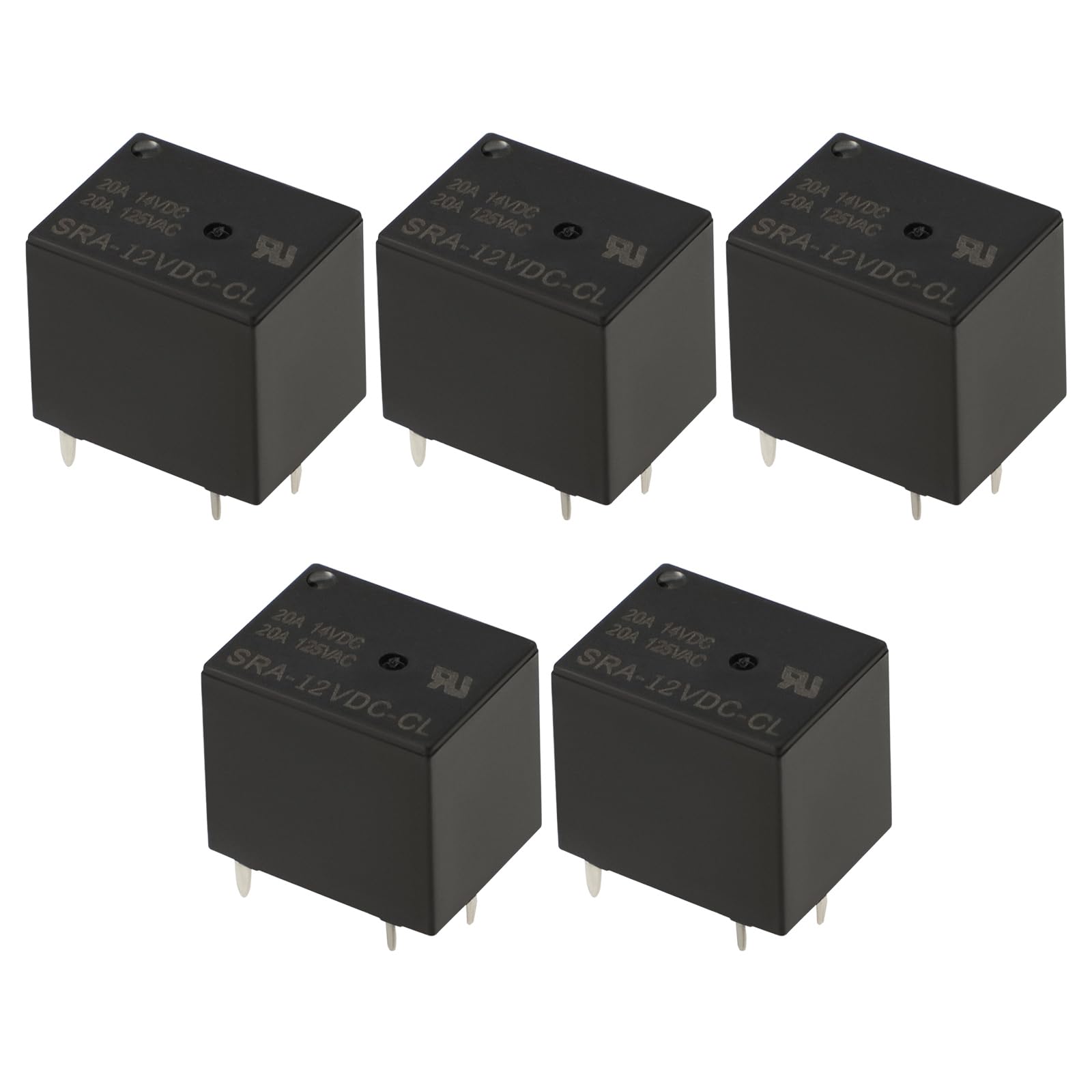 EMSea 5 Stücke SRA-12VDC-CL 5 Pin Typ Mini Leistungsrelais 12 V DC Spulen 20 A / 10 A 14 VDC 125 VAC SPDT Kontakte Automobilrelais PCB Allzweckrelais EMSea 5 Stücke SRA-12VDC-CL 5 Pin Typ Mini Leistungsrelais 12 V DC Spulen 20 A / 10 A 14 VDC 125 VAC SPDT Kontakte Automobilrelais PCB Allzweckrelais von EMSea