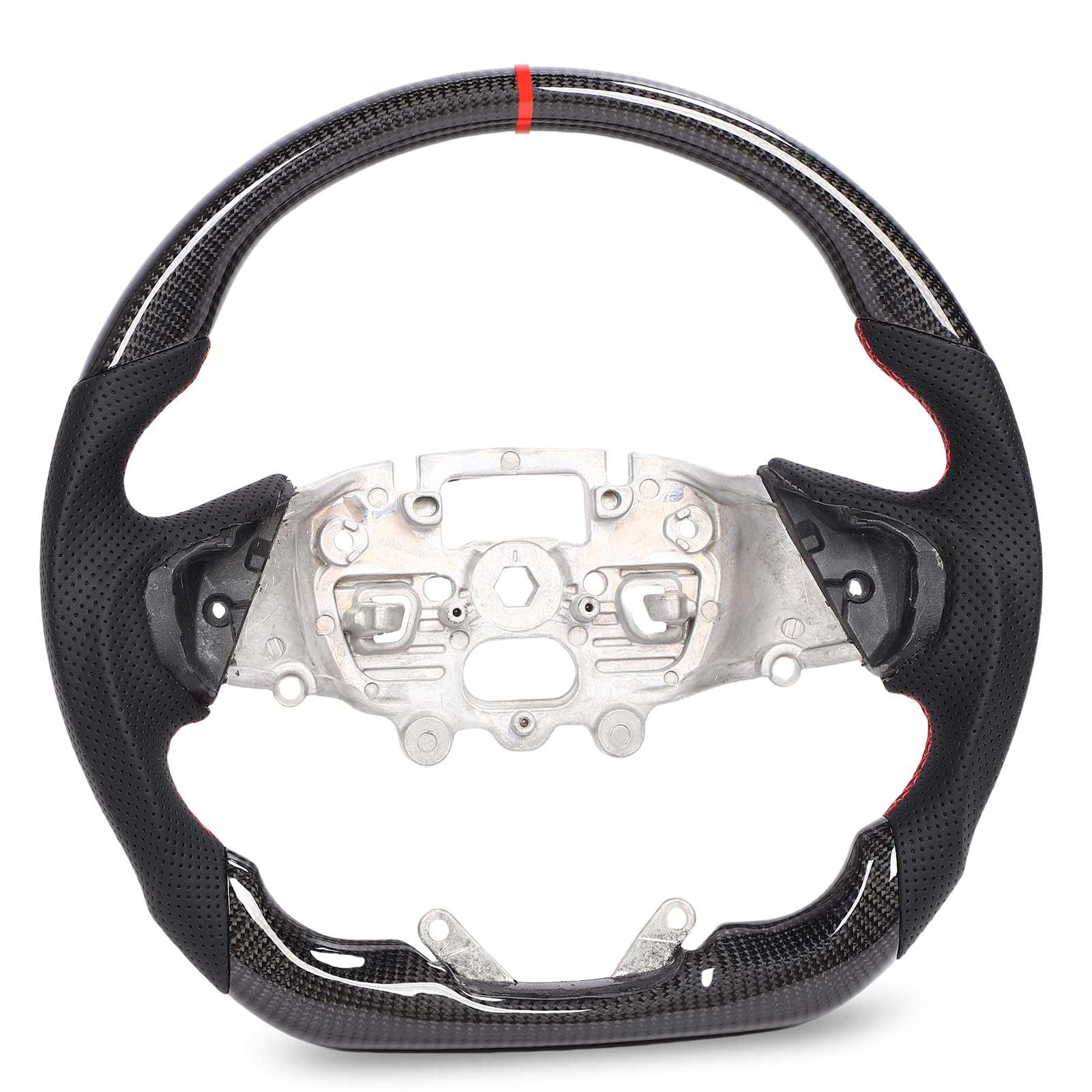 Kohlefaser-Lenkrad, 3D-Scantechnologie, Ergonomische Kontur mit Perforiertes Leder, Race Style D-Form, Ersatz für Everest U704 2023 Kohlefaser-Lenkrad, 3D-Scantechnologie, Ergonomische Kontur mit Perforiertes Leder, Race Style D-Form, Ersatz für Everest U704 2023 von EMUKOEP