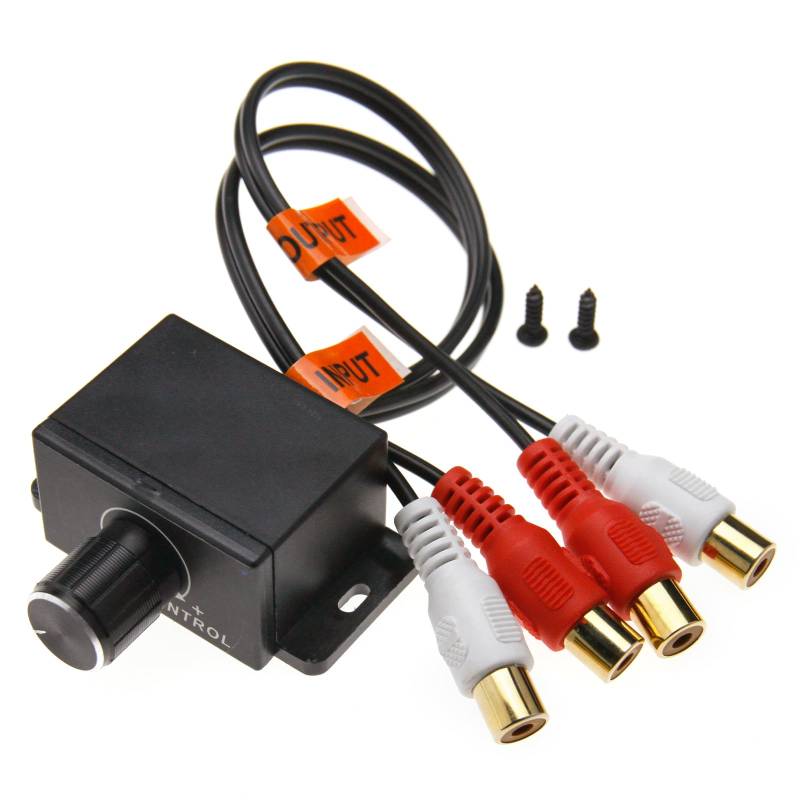 YINETTECH Car 4 Cinch Verstärker Audio Bass RCA Verstärker Verstärker Gain Level Volume Controller von YINETTECH