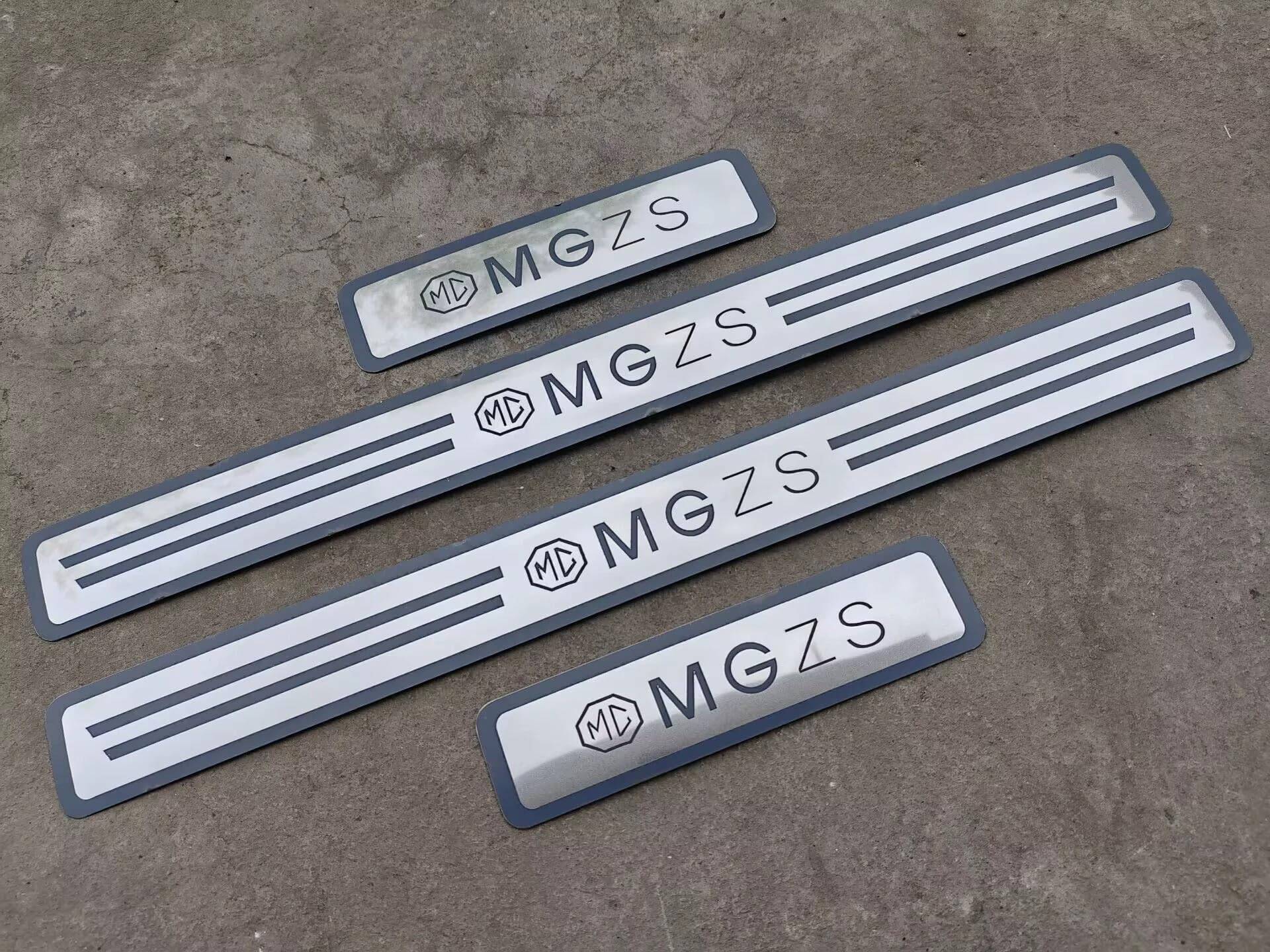 4 Stück Edelstahl Auto Einstiegsleisten Schutz für MG ZS 2017 2018 2019 2020 2021 2022, Willkommen Pedal Guard Kickplates Schwellenabdeckung Autozubehör von ENFILY