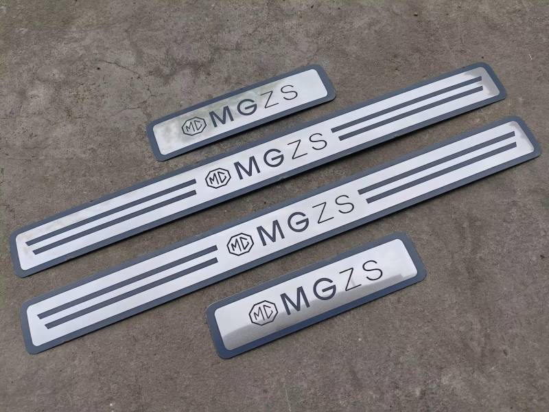 4 Stück Edelstahl Auto Einstiegsleisten Schutz für MG ZS 2017 2018 2019 2020 2021 2022, Willkommen Pedal Guard Kickplates Schwellenabdeckung Autozubehör von ENFILY