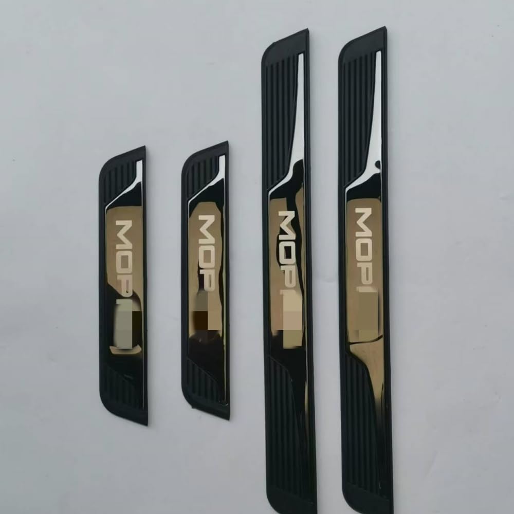 ENFILY 4 Stück Auto-Außentürschwellen-Schutz-Zubehör für Mopar Schwellenschutz, Willkommens-Pedalstreifen, Styling-Dekorationsaufkleber (schwarz) von ENFILY