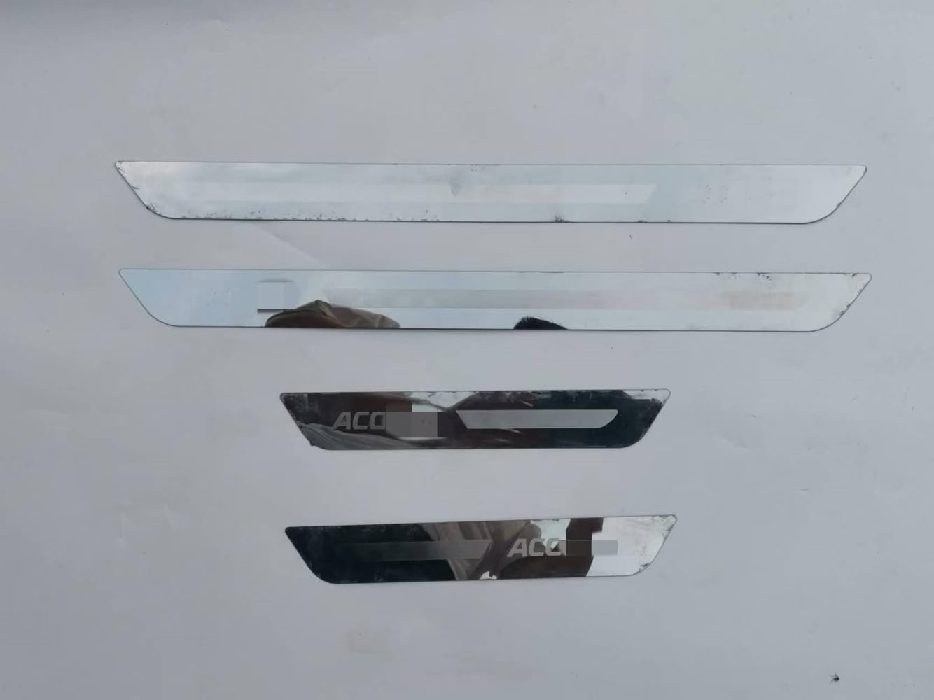 ENFILY 4 Stück Edelstahl Auto Einstiegsleisten Schutz Zubehör für Accord Threshold Anti-Verschleiß-Dekorstreifen Abriebschutz Pedalabdeckung (Silber) von ENFILY