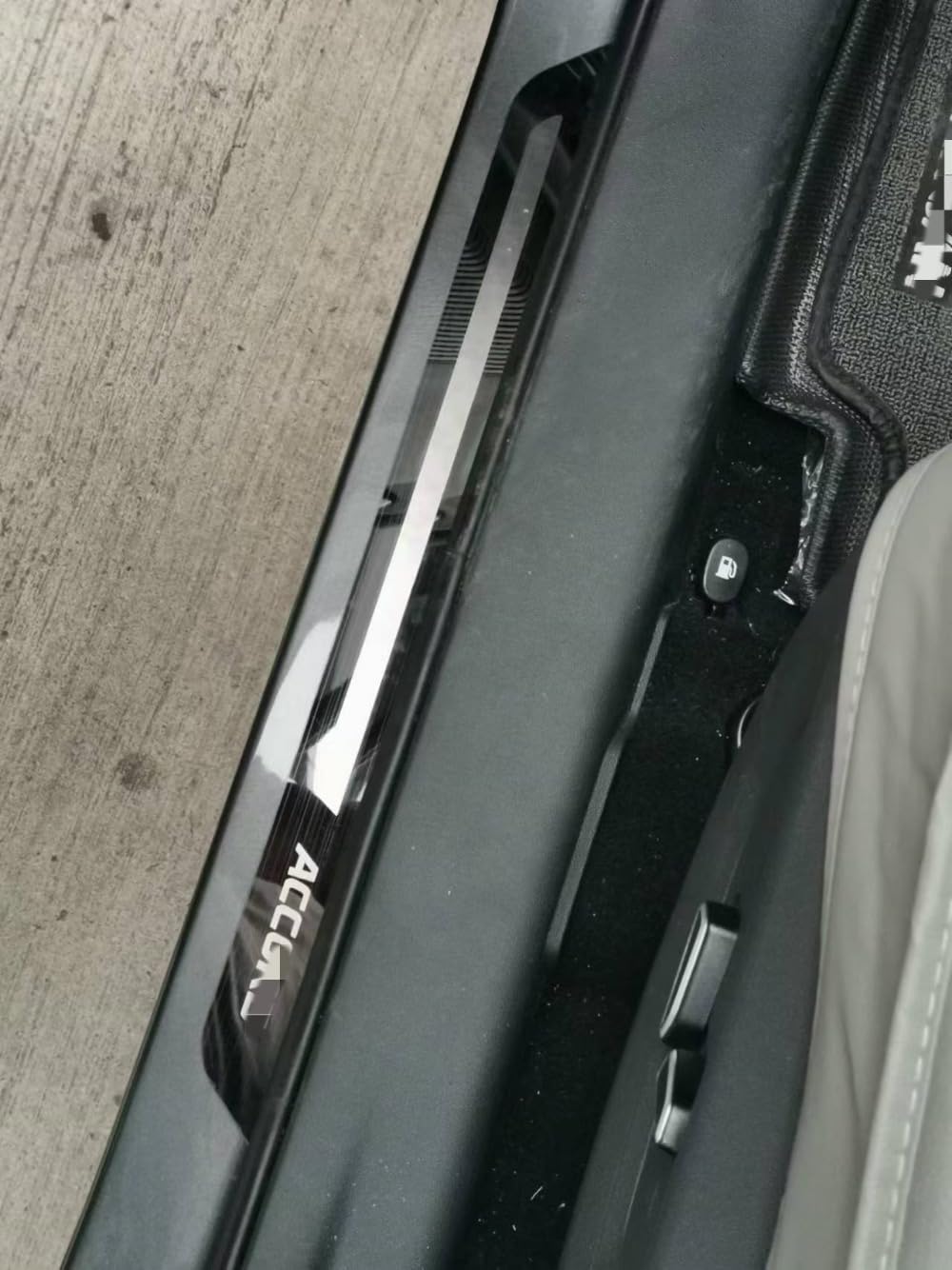 ENFILY 4 Stück Edelstahl Auto Einstiegsleisten Schutz Zubehör für Accord Threshold Anti-Verschleiß Dekorstreifen Scuff Guard Pedal Abdeckung (schwarz) von ENFILY