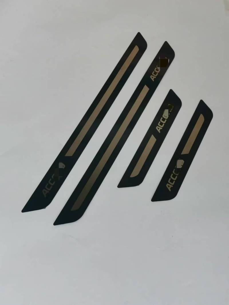 ENFILY 4 Stück Edelstahl Auto Einstiegsleisten Schutz Zubehör für Accord Threshold Anti-Verschleiß Zierstreifen Scuff Guard Pedal Abdeckung (Pearl Black) von ENFILY