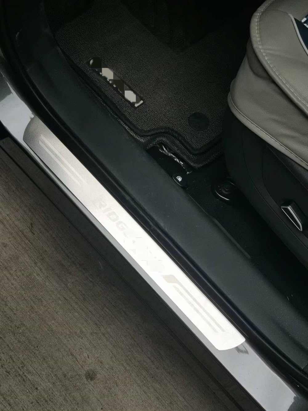 ENFILY 4 Stück Edelstahl Auto Einstiegsleisten Schutz Zubehör für Firstschwelle Anti-Verschleiß-Dekorstreifen Abriebschutz Pedalabdeckung (Perlweiß) von ENFILY