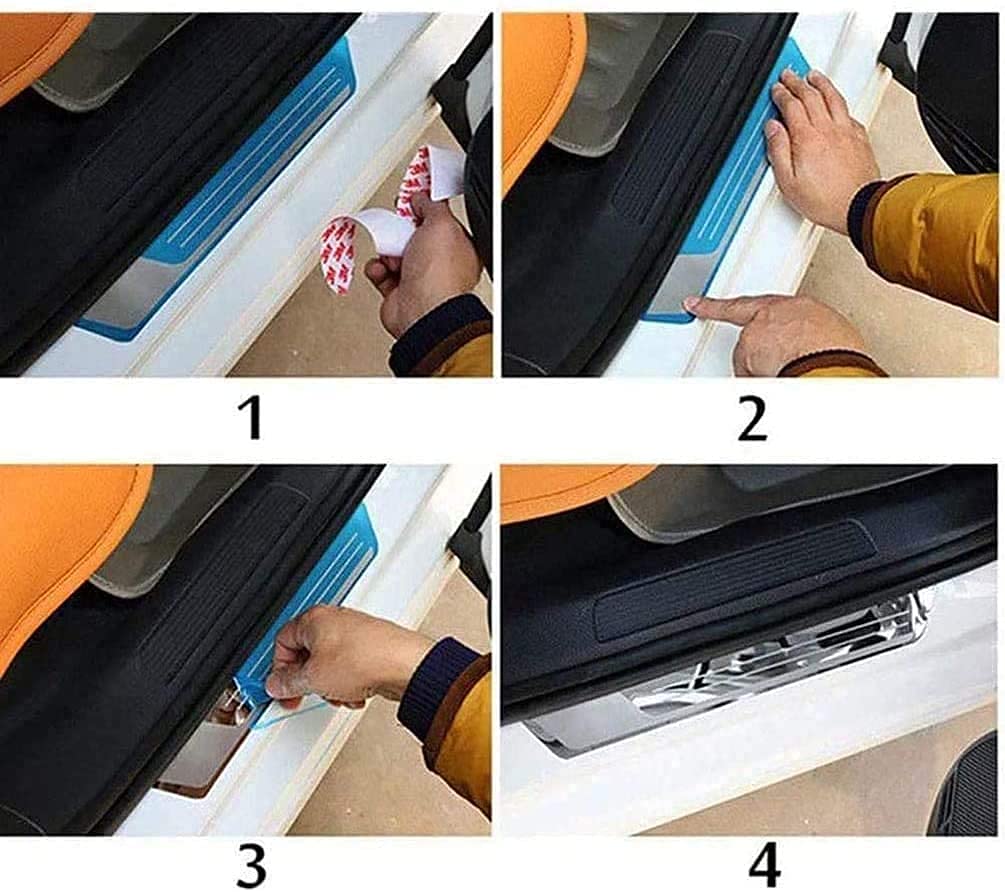 ENFILY AutoSchutz Einstiegsleisten Kick Plates Für Hyundai Kona 2018-2021, Prevent Scratches Antidirty Non-Slip Decorative Accessories von ENFILY