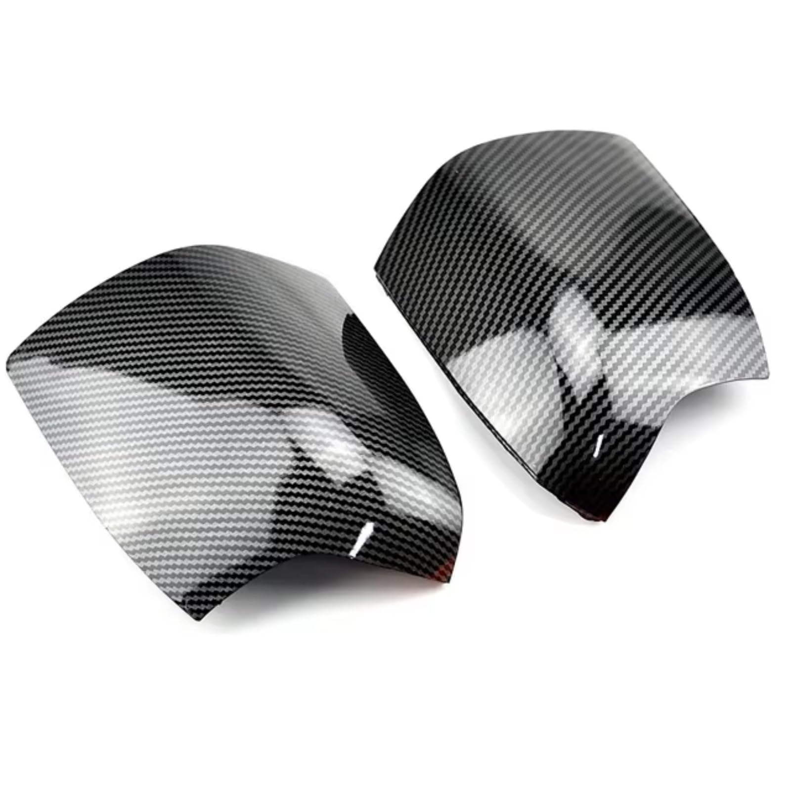 Kompatibel Mit Ford Für Focus MK2 2005 2006 2007 2008 Auto-Rückspiegelabdeckung, Außentür-Rückspiegelgehäuseverkleidung, Schwarz Glänzend(Carbon) von ENGOER