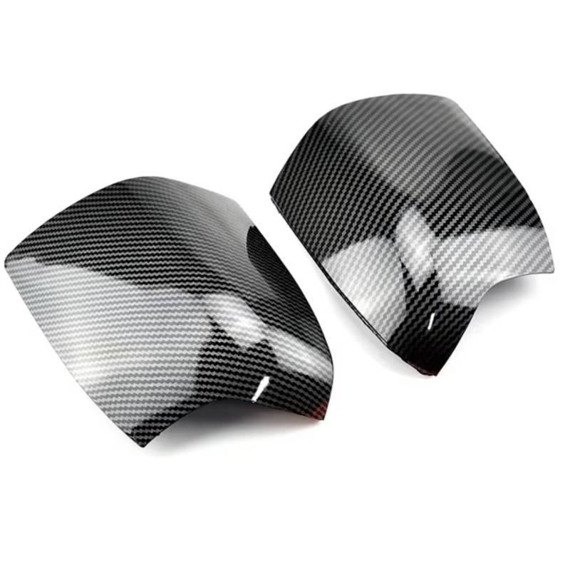 Kompatibel Mit Ford Für Focus MK2 2005 2006 2007 2008 Auto-Rückspiegelabdeckung, Außentür-Rückspiegelgehäuseverkleidung, Schwarz Glänzend(Carbon) von ENGOER