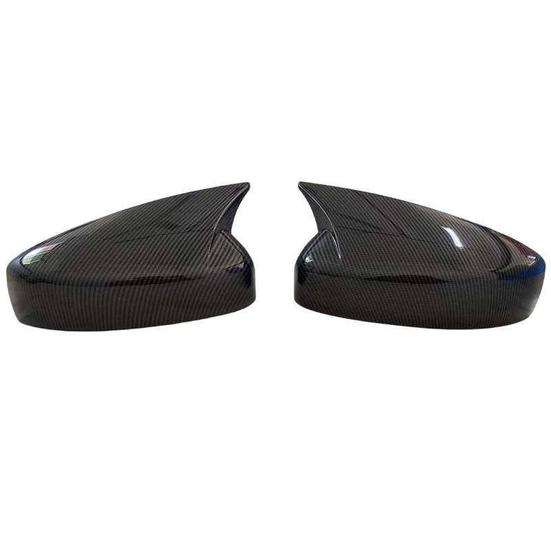 Kompatibel Mit Mazda Für CX5 CX8 2017 2018 2019 2020 2021 2022 2023, Schwarze Rückspiegelabdeckung, Ochsenhorn-Rückspiegelabdeckung(Carbon Fiber Look) von ENGOER