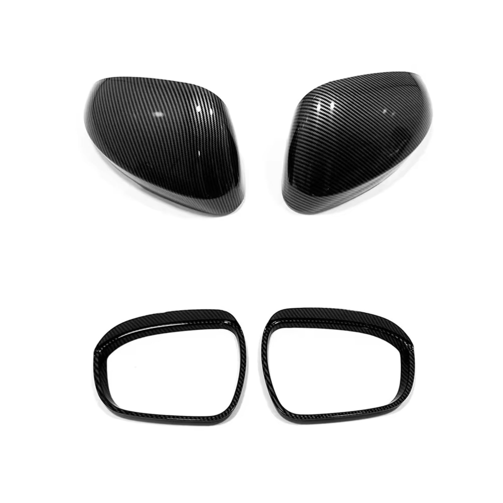 Kompatibel Mit Mitsubishi Für Outlander 2022 2023 2024, ABS-Kohlefaser, Seitentür-Rückspiegelabdeckung, Visierverkleidung, Autozubehör(Carbon Fiber 4PCS) von ENGOER