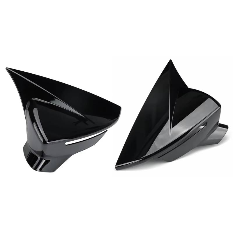Kompatibel Mit Seat Für Leon Mk3 5F (ST/FR/Cupra) 2012 2013 2014 2015 2016 2017 2018 2019 2020 Zusatz-Rückspiegelkappe(Glossy Black) von ENGOER