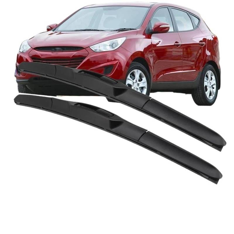 24 "+ 16" Auto-Wischer Frontscheibenwischerblätter Für Hyundai Ix35 2010-2015 Fit U-Hakenarm Frontwischer Autozubehör Ersatzwischblätter(Left Steering) von ENLIGMA