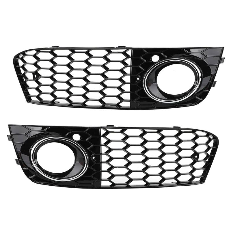 ENLIGMA 1 Paar Mesh Nebel Licht Offene Entlüftungs Grill Einlass Für A4 B8 2009-2012 Auto Außen Zubehör Teile Nebelscheinwerfer-Abdeckung von ENLIGMA