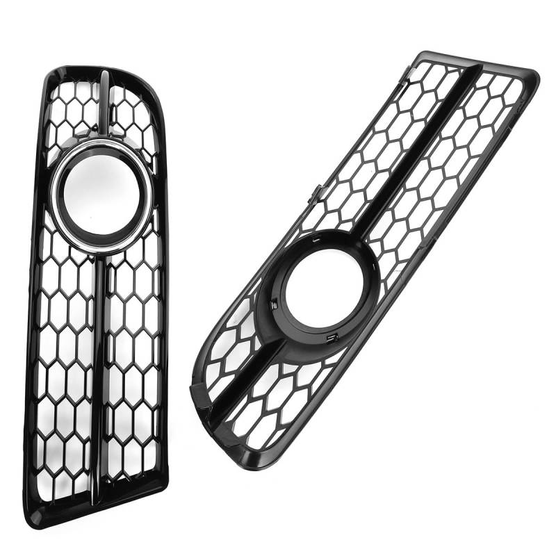 Für A4 B7/S4 B7/A4 S-Linie 2005-2008 Kühlergrill FRONT SPORT STOßSTANGE NEBEL LICHT KÜHLERGRILL ABDECKUNG 8E0807681F Nebelscheinwerfer-Abdeckung(Chrome Silver) von ENLIGMA