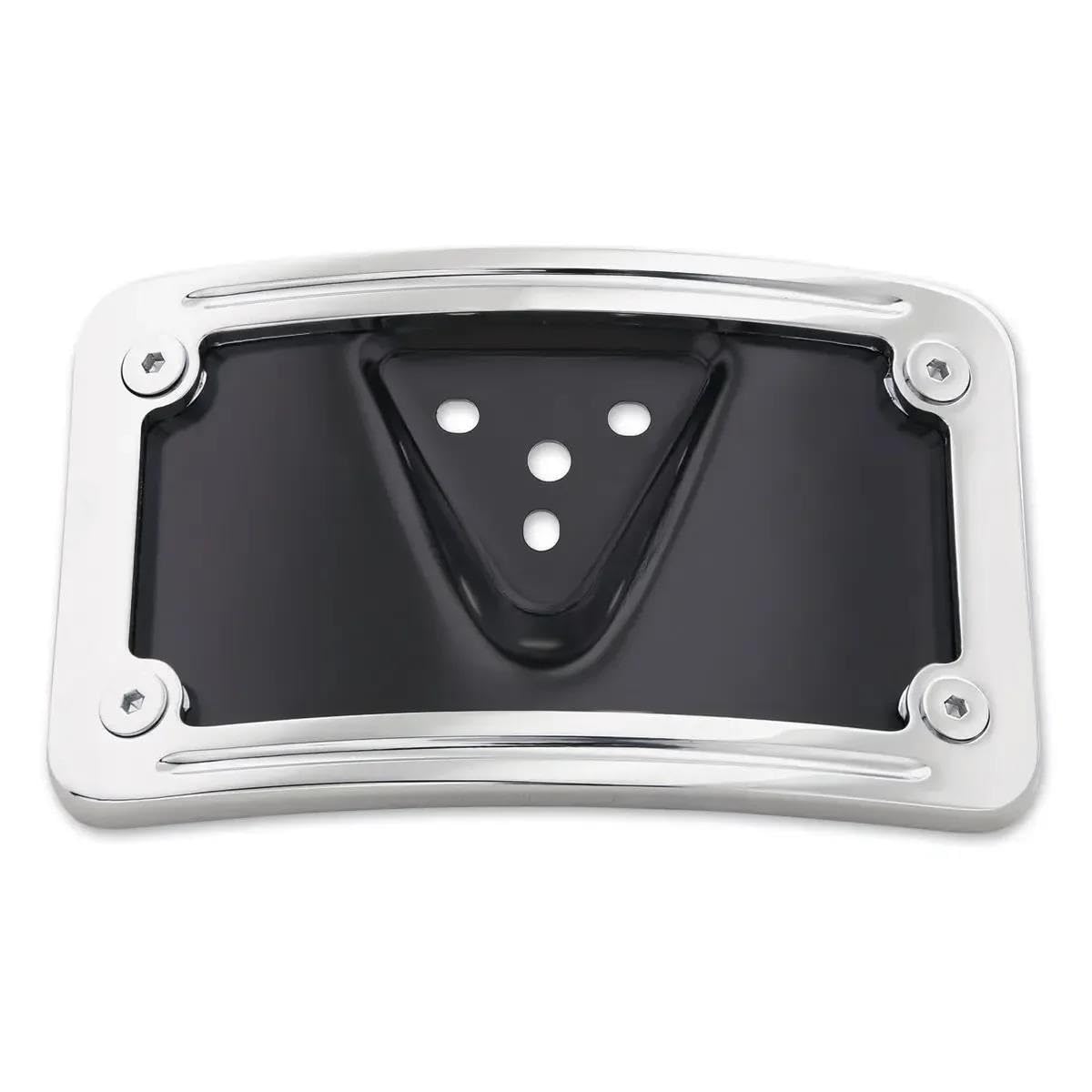 Kennzeichenhalter Für 3 Loch Für Dyna Für Sportster Montieren Motorrad Laydown Kennzeichen Halterung Lizenz Halterung Plate(Chrome) von ENLIGMA