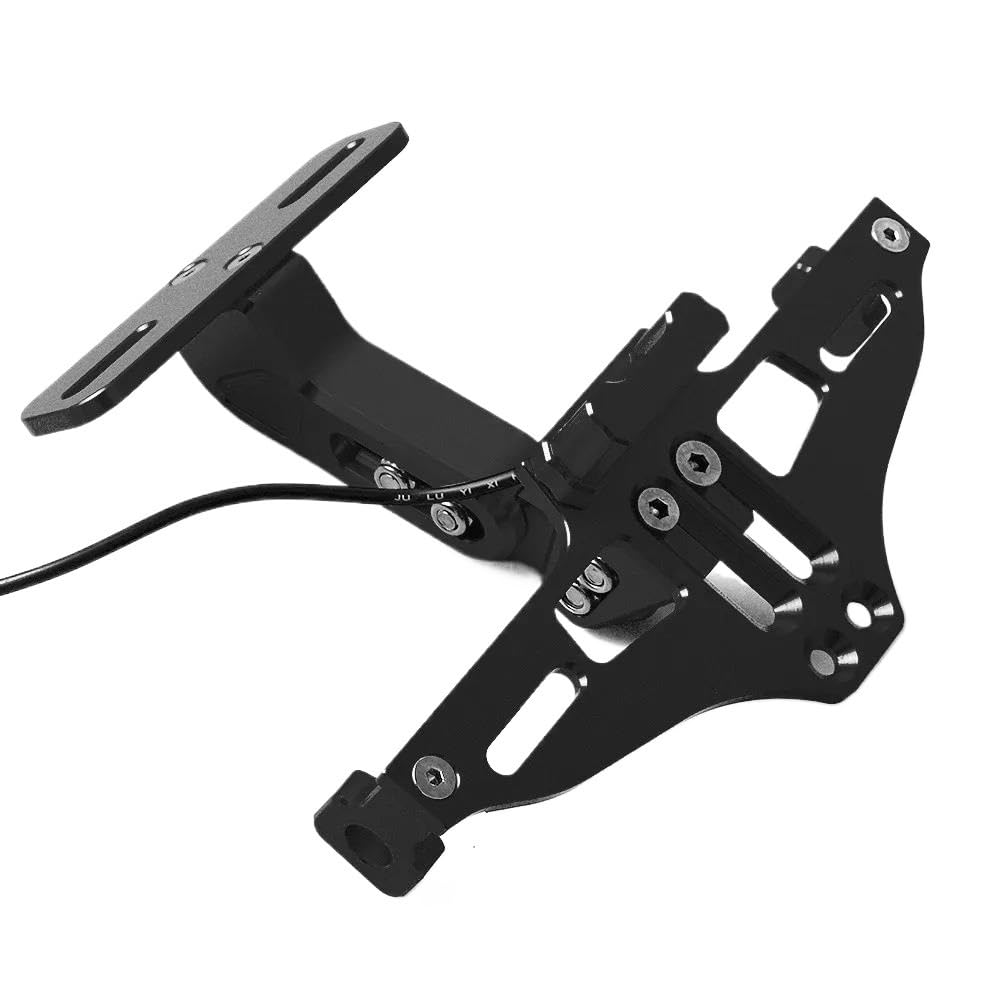Kennzeichenhalter Motorrad CNC Lizenz Halter Rahmen Für Benelli Für Leoncino 500 BJ500 Anzahl Platte Halterung Lizenz Halterung Plate(Zwart) von ENLIGMA