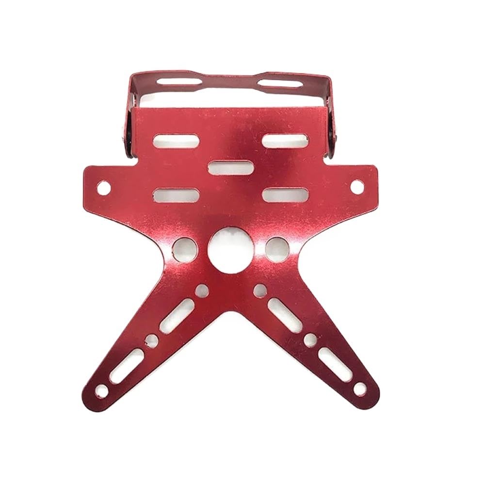 Kennzeichenhalter Motorrad Kennzeichen Für CBR250R VFR 1200 F ST 1300 Schwarz Geist NC750 SX Zubehör Lizenz Halterung Plate(Rood) von ENLIGMA