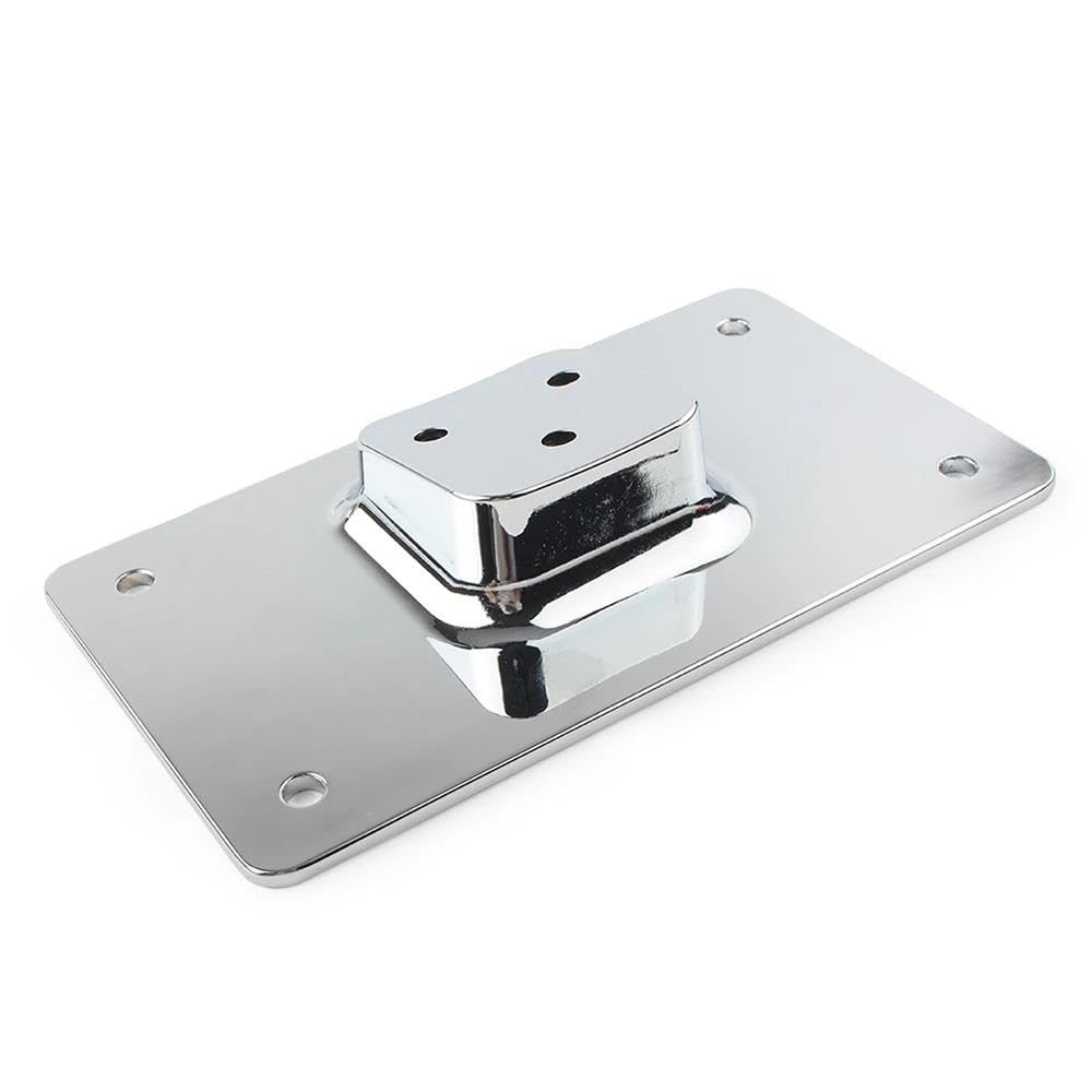Kennzeichenhalter Motorrad Tilt Kennzeichen Rahmen Mount Kit Für Big Twins Für Sportster Für Dyna Softail Motorrad Teile Lizenz Halterung Plate(Chrome) von ENLIGMA