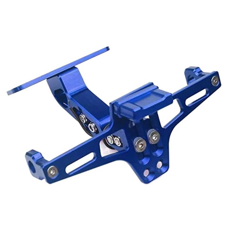 Kennzeichenhalter Motorrad-Universalhalterung Rahmen Heckhalterung Nummernschildhalterung Für MT07 CB MT-03 FZ07 FZ6 FZ1 CBR600 MT09 Lizenz Halterung Plate(Blue) von ENLIGMA