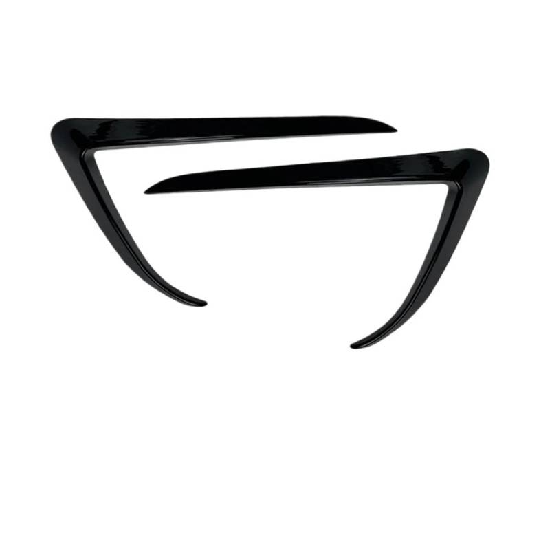 Nebelscheinwerfer Augenbraue Windmesser Für Tesla Für Model 3 Y X 2015-2023 ABS Glänzend Schwarz Nebelscheinwerfer Trim Carbon Look Blade Trim Light Nebelscheinwerfer-Abdeckung(3 Glossy Black) von ENLIGMA