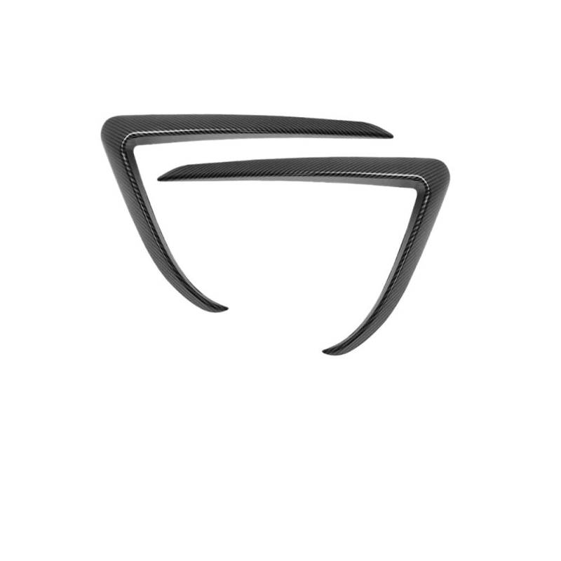 Nebelscheinwerfer Augenbraue Windmesser Für Tesla Für Model 3 Y X 2015-2023 ABS Glänzend Schwarz Nebelscheinwerfer Trim Carbon Look Blade Trim Light Nebelscheinwerfer-Abdeckung(Y Carbon Fiber Look) von ENLIGMA